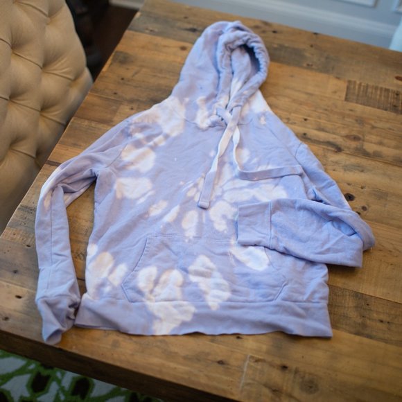 Vici Periwinkle Blue Tie Dye Flowy Hoodie - Picture 2 of 8